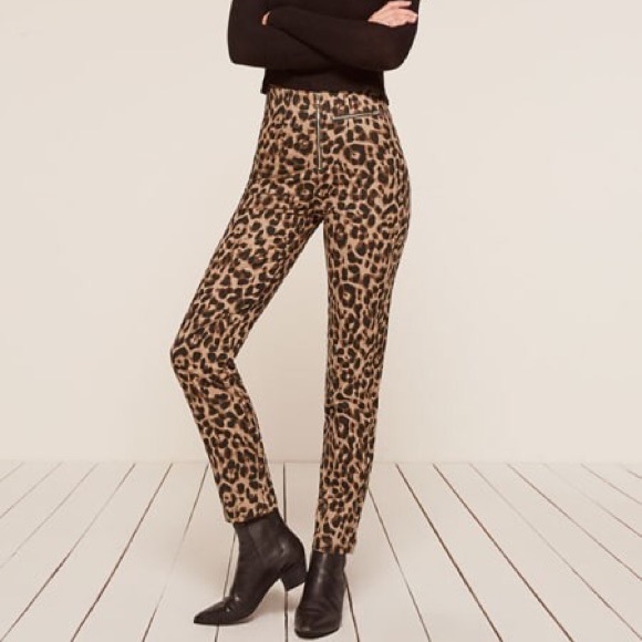 Reformation Pants - High waisted cheetah print reformation pants!